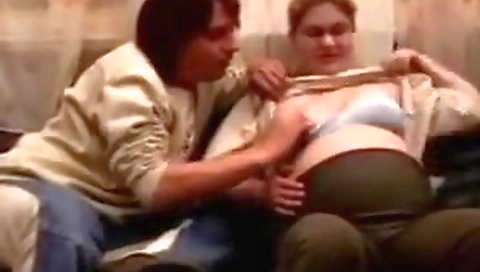 Pregnant Step mom cum on glasses